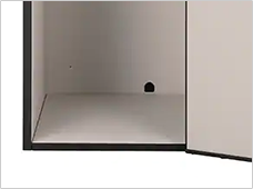 ヤマハ簡易防音室　DIY.M（ダイム）機材設置用の通線穴