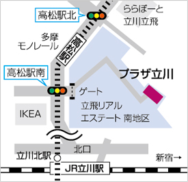 宮地楽器プラザ立川 地図
