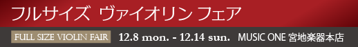 フルサイズ ヴァイオリンフェア