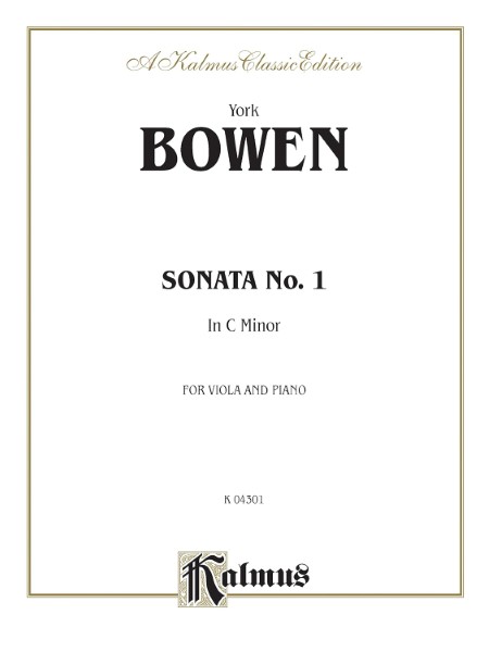 輸入　ビオラソロ　ヴィオラ・ソナタ　第1番　ハ短調(Viola　&　Piano)　Viola Sonata No. 1 in C Minor /York Bowen