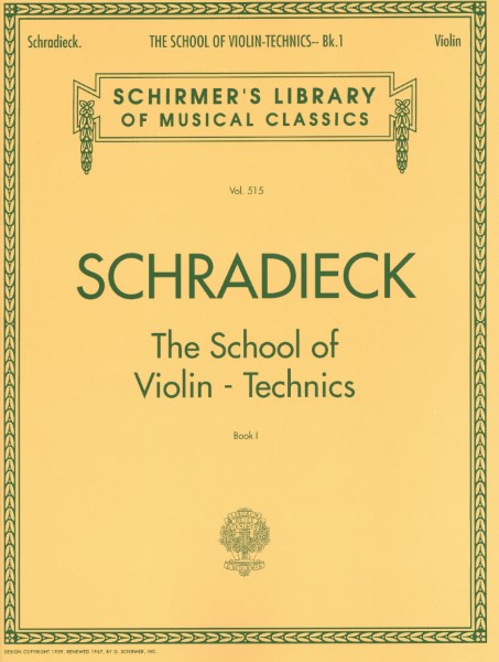 輸入　バイオリン　ヴァイオリン技法の教程　第1巻　The School of Violin Technics Book 1 /Henry Schradieck