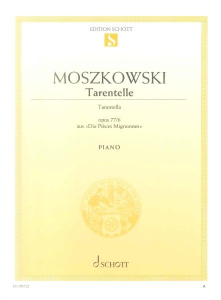 輸入　タランテラ　(「10のかわいい小品　Op.77」より第6番)　(ピアノソロ)　Tarantella (Dix Pieces Mignonnes Op. 77 No. 6) /Moritz Moszkowski