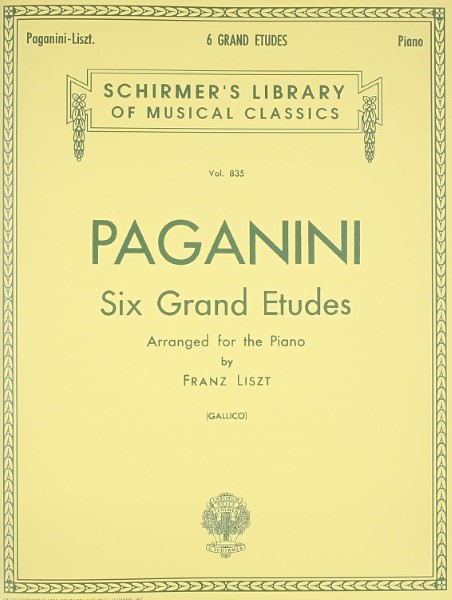輸入　パガニーニによる大練習曲　(ピアノソロ)　6 Grande Etudes after N. Paganini /Franz Liszt