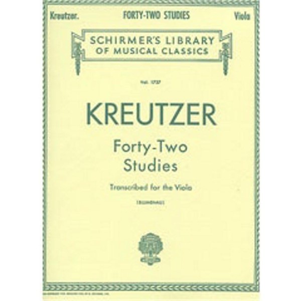 輸入　ビオラ　ビオラのための42の練習曲　42 Studies (Transcribed for the Viola) /Rodolphe Kreutzer