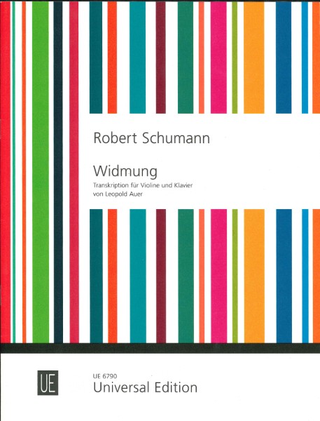 輸入　バイオリンソロ　献呈　Dedication (Widmung) (Violin & Piano) /Robert Schumann