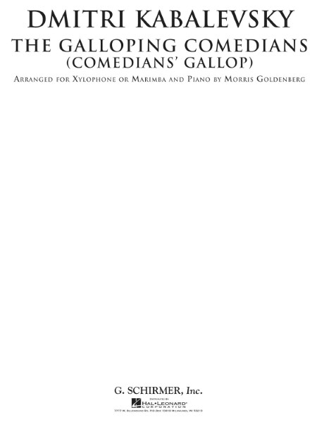 輸入　シロフォンソロ　道化師のギャロップ　(Xylophone　or　Marimba　&　Piano)　The Galloping Comedians (Comedian’s Gallop) /Dmitri Kabalevsky