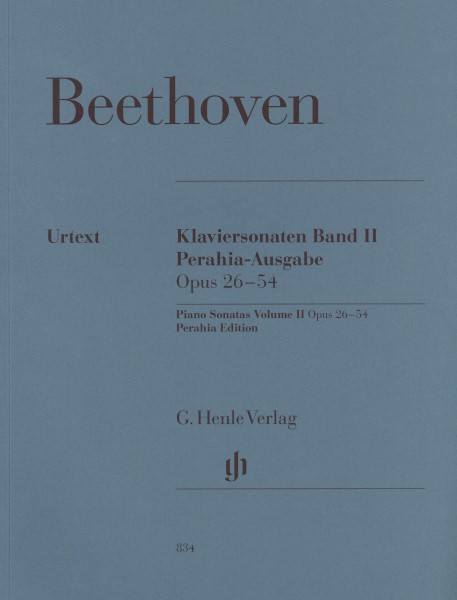 （８３４）ベートーヴェン：ピアノ・ソナタ全集 第2巻: Op.26-Op.54/原典版/ペライア & Gertsch編/ペライア運指　Ludwig van BEETHOVEN Samtlich Sonaten Bd.2: Op.26-Op.54