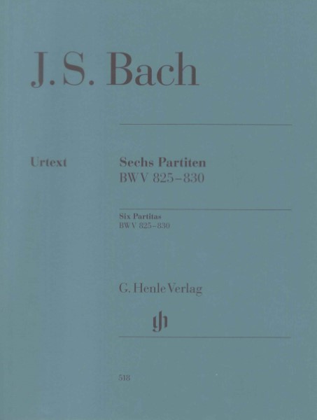 (518)バッハ　6つのパルティータBWV 825-830/原典版(改訂　(原典版/ヘンレ社) JOHANN SEBASTIAN BACH Six Partitas BWV 825-830