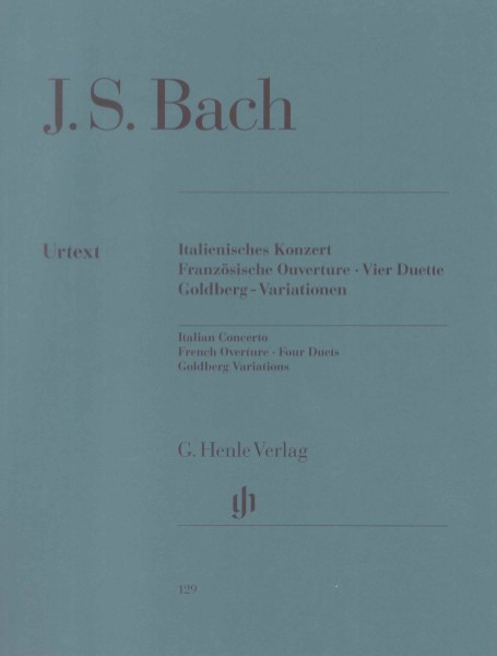 (129)バッハ　イタリア協奏曲・フランス序曲4つのデュエット　(原典版/ヘンレ社)