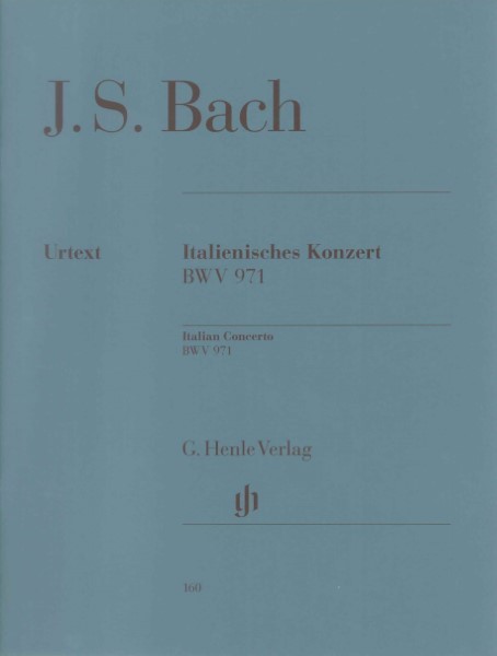 (160)バッハ　イタリア協奏曲　(原典版/ヘンレ社)JOHANN SEBASTIAN BACH Italian Concerto BWV 971 Rudolf Steglich (Editor) Ha