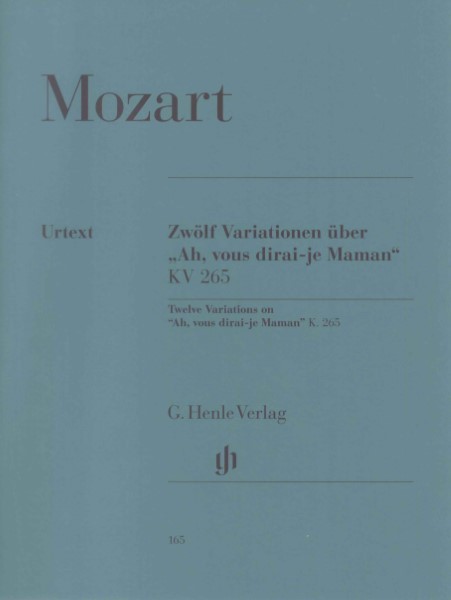 (165)モーツァルト　ピース「キラキラ星」変奏曲　(原典版/ヘンレ社)WOLFGANG AMADEUS MOZART 12 Variations on “Ah vous dira
