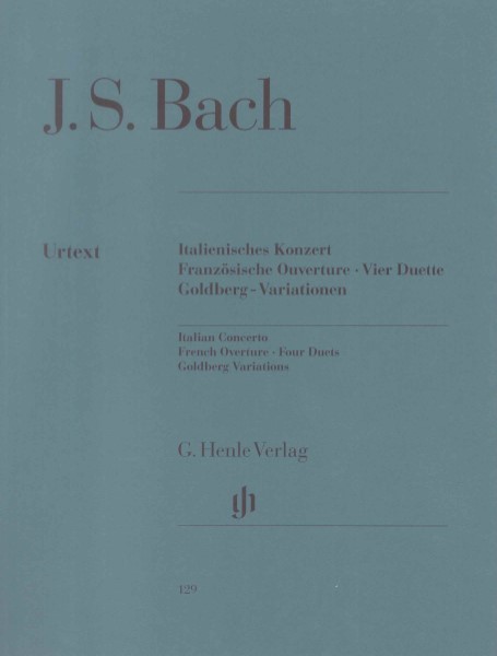 (129)バッハ　イタリア協奏曲・フランス序曲4つのデュエット　(原典版/ヘンレ社)