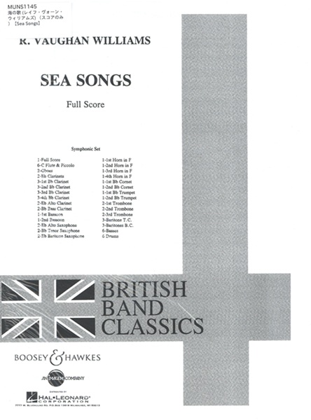 MUNS1145　輸入　海の歌(レイフ・ヴォーン・ウィリアムズ)(スコアのみ)【SeaSongs】