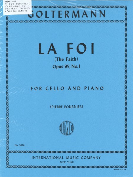ＭＳＯＣＨ８２　輸入　ラ・フォワ・Op.95・No.1（ゲオルク・ゴルターマン）（チェロ+ピアノ）【LaFoi（TheFaith）Opus95No.1】
