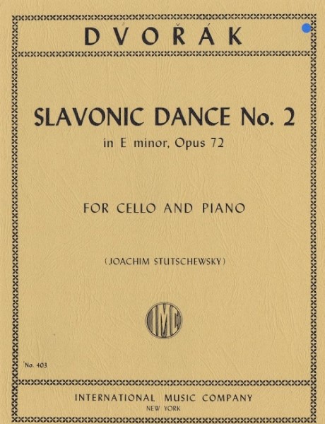 MSOCH137 輸入 スラブ舞曲・No.2・ホ短調・Op.72(アントニン・ドヴォルザーク)(チェロ+ピアノ)【SlavonicDanceNo.2inEminorOpus72】