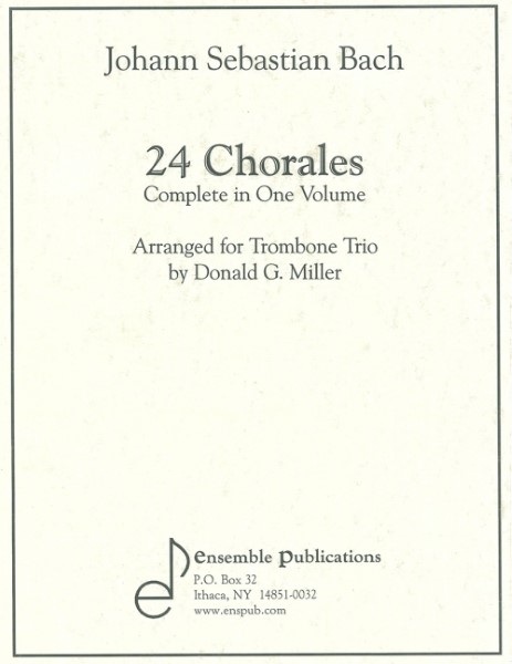 IETB430　輸入　バッハ・コラール(バッハ)(トロンボーン三重奏)【Chorales(24)-Complete】