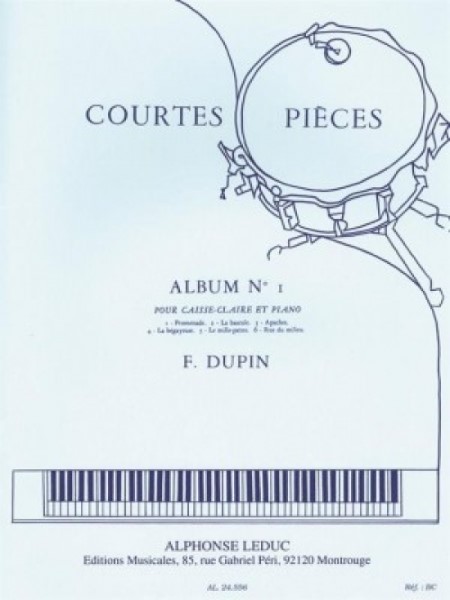 MSOPE332　輸入　演奏会用小品・No.1(フランソワ・デュパン)(スネアドラム+ピアノ)【CourtesPiecesNo.1】