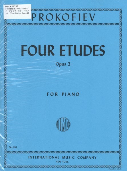 MSOKE2741　輸入　4つの練習曲・Op.2(セルゲイ・プロコフィエフ)(ピアノ)【FourEtudesOpus2】