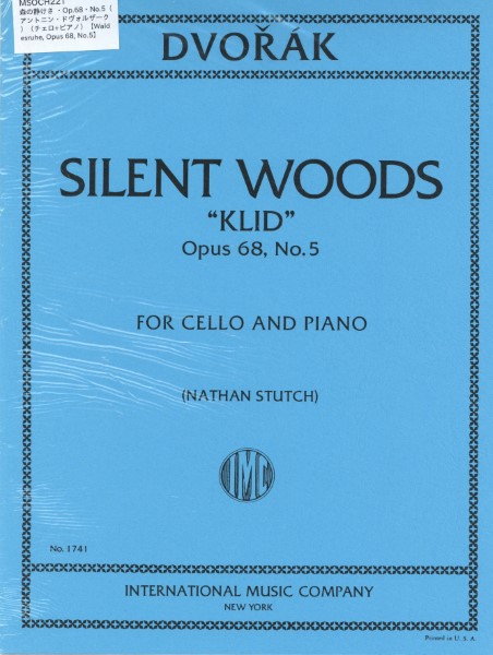 ＭＳＯＣＨ２２１　輸入　森の静けさ　・Ｏｐ．６８・Ｎｏ．５（アントニン・ドヴォルザーク）（チェロ＋ピアノ）【Ｗａｌｄｅｓｒｕｈｅ，　Ｏｐｕｓ　６８，　Ｎｏ．５】