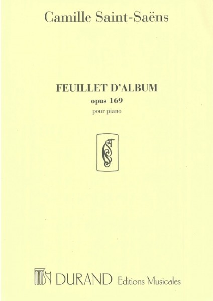 MSOKE6701　輸入　アルバムのページ・Op.169 (カミーユ・サン=サーンス)(ピアノ)【Feuillet d’Album Op.169】