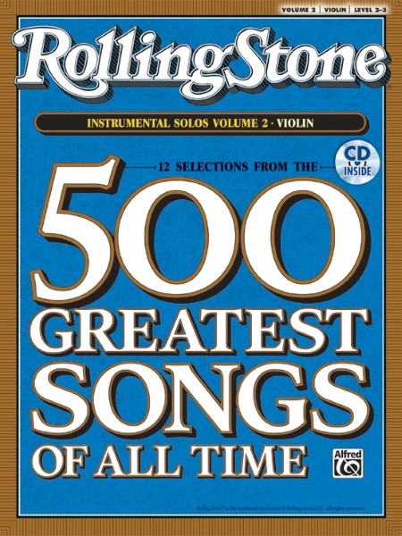 ＶＮＳ８８４　輸入　ローリングストーン誌が選ぶ「歴代最高の５００曲」から１２曲，ｖｏｌ．２【ヴァイオリン編】（インストゥルメンタル・プレイ・アロング・シリーズ、ＣＤ付）