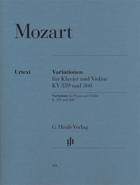 ＶＮＳ８８６　輸入　モーツァルト／ピアノとヴァイオリンのための変奏曲《輸入ヴァイオリン楽譜》