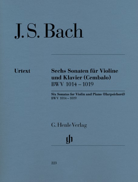 ＶＮＳ８９２　輸入　バッハ／６つのヴァイオリン・ソナタ集　ＢＷＶ　１０１４　－　１０１９《輸入ヴァイオリン楽譜》