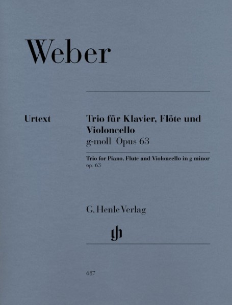 SEB125　輸入　ウェーバー/ピアノ、フルートとチェロのための三重奏曲　ト短調　作品63《輸入三重奏楽譜》