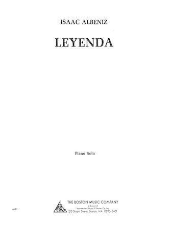 PNC4503　輸入　イサーク・アルベニス　/アストゥリアス　(伝説曲)《輸入ピアノ楽譜》