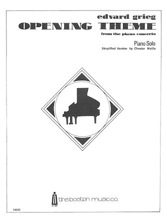 PNC4604　輸入　エドヴァルド・グリーグ/ピアノ協奏曲第1楽章のオープニングテーマ(簡略版)《輸入ピアノ楽譜》