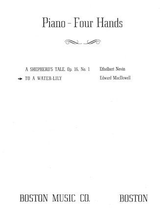 PNC4682　輸入　エドワード・マクダウェル/睡蓮に(ピアノ連弾)《輸入ピアノ楽譜》