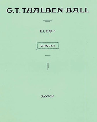 KYO318　輸入　ジョージ・ソールベン=ボール/オルガンのためのエレジー《輸入オルガン楽譜》