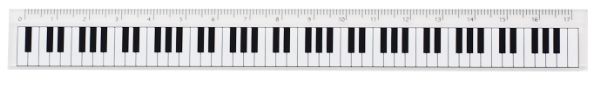 スリム定規　鍵盤