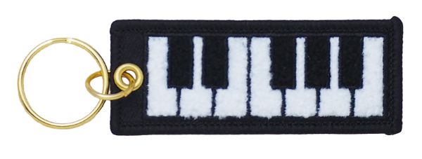 相良刺繍キーホルダー　鍵盤