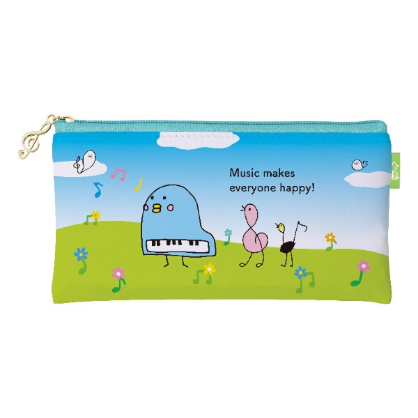 0194201　ピアノ島 フラットペンポーチ　ピアノライン　発表会記念品　ペンポーチ　ペンケース