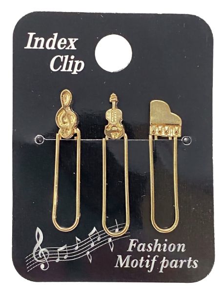 インデックスクリップ　ゴールド