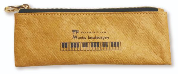クラフト風ペンケース　Ｍｕｓｉｃ　ｌａｎｄｓｃａｐｅ