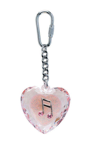 ハートキーホルダー　ピンク