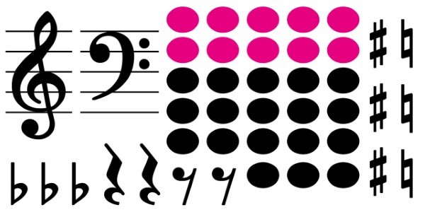 音符マグネット(2色)