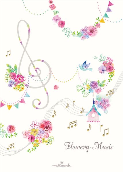 ひとことふたこと箋　フラワリーミュージック
