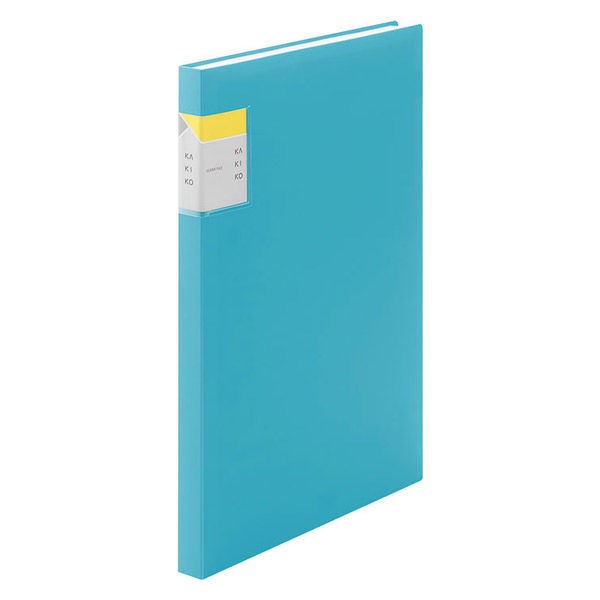 クリアーファイル　カキコ　40ポケット　水色