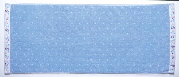 フェイスタオル　パステル音符