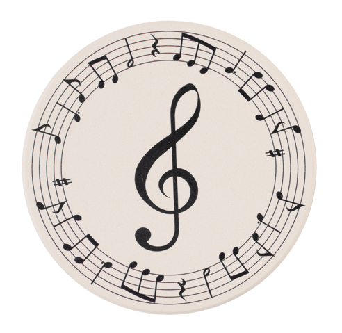 珪藻土コースター　音符