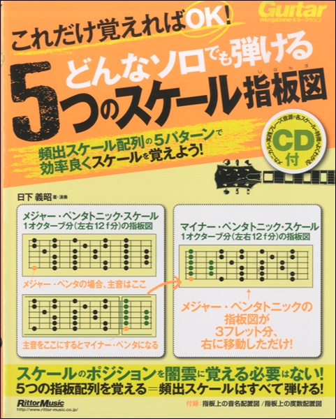 これだけ覚えればOK!どんなソロでも弾ける5つのスケール指板図