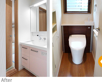 洗面・トイレの実例(東京都小金井市 H邸の場合・j