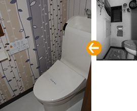 壁紙を貼り分けおしゃれな部屋に変身